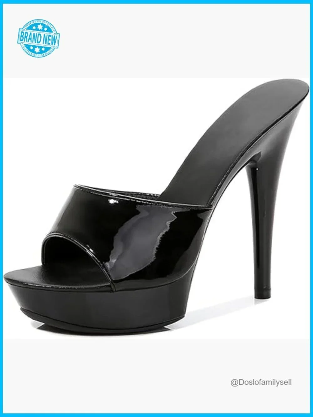 Sky High Platform Stiletto Heeled Sandals Sexy Party Prom Shoes Slip On